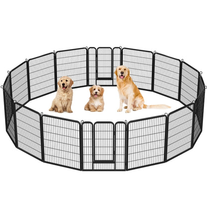 16 Panels Heavy Duty Pet Playpen Pet Exercise Barrier Fence