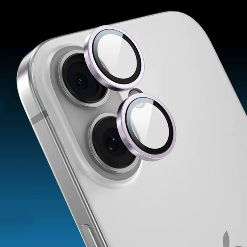 Compatible with iPhone 17 9H Multicolor Tempered Glass Individual Camera Lens Cover Protector