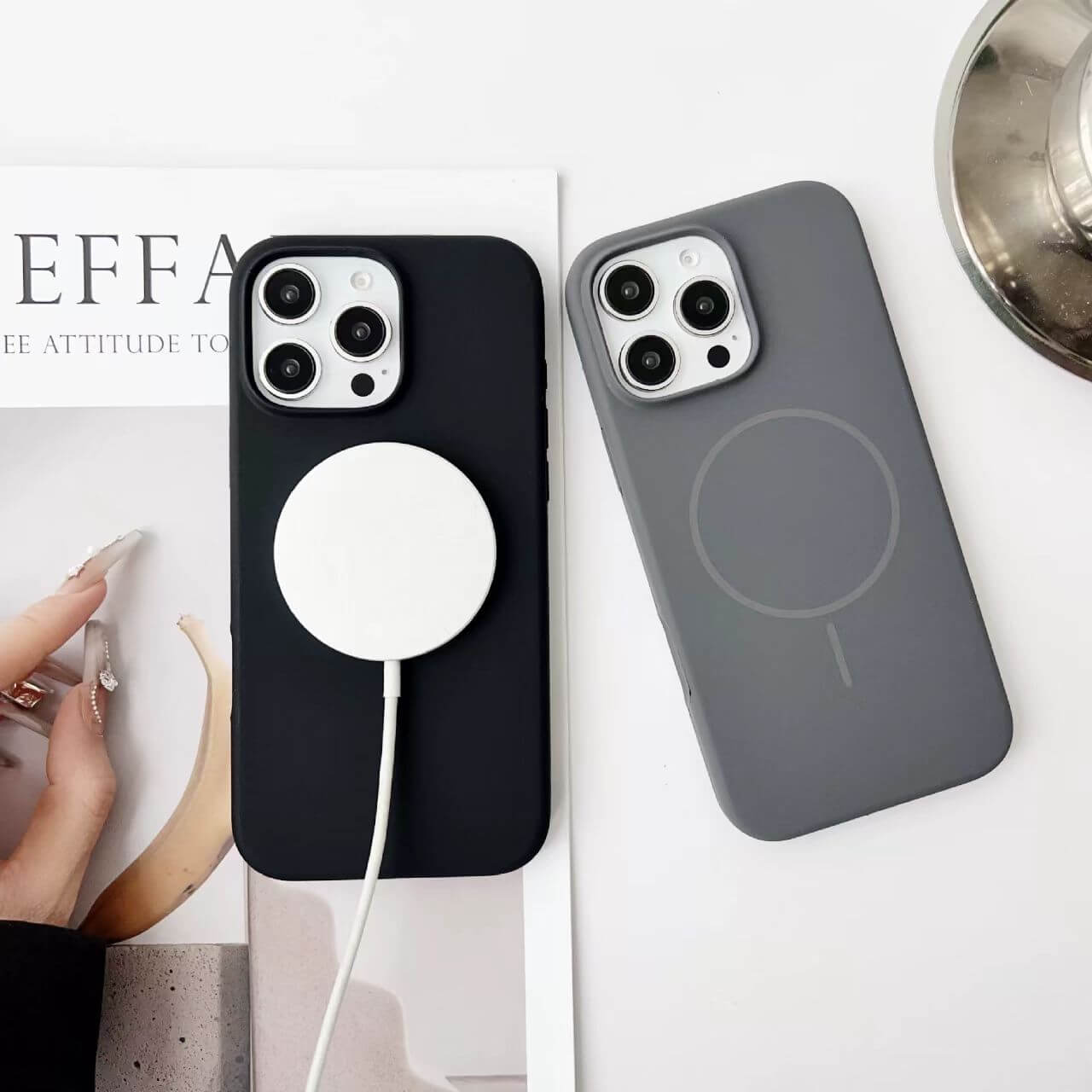 Brace Series Ultra-Thin PC Magnetic Compatible with iPhone 15 Pro Max Case