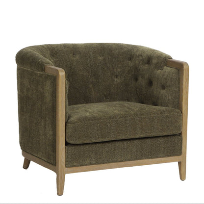 Ellsworth Tufted Armchair - Olive at online8 furniture store Auckland