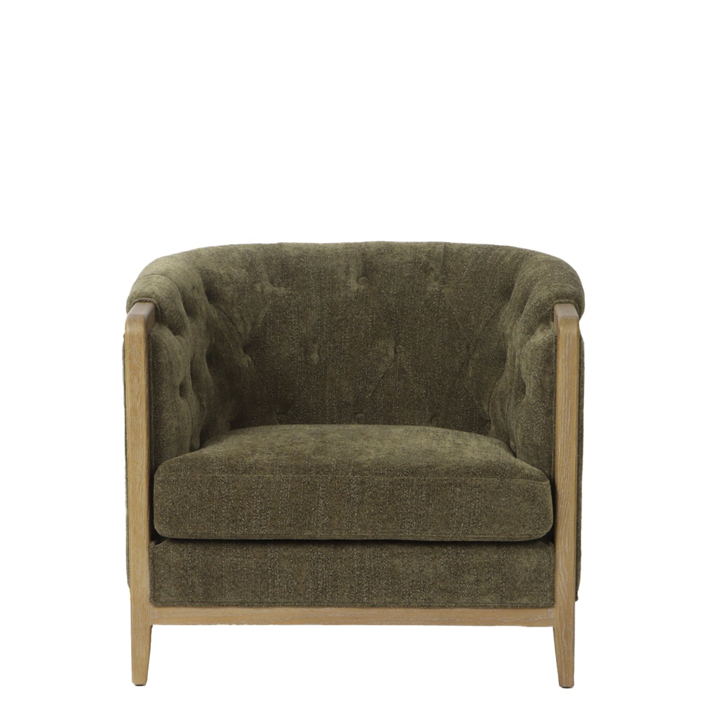 Ellsworth Tufted Armchair - Olive at online8 furniture store Auckland