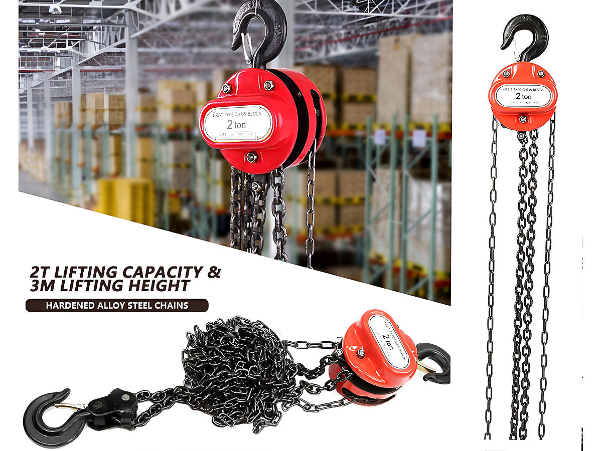 Chain Block Tackle Hoist 3M 2T