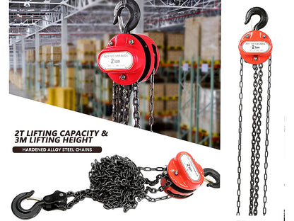 Chain Block Tackle Hoist 3M 2T