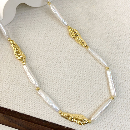 Toothpick Freshwater Pearl Necklaces