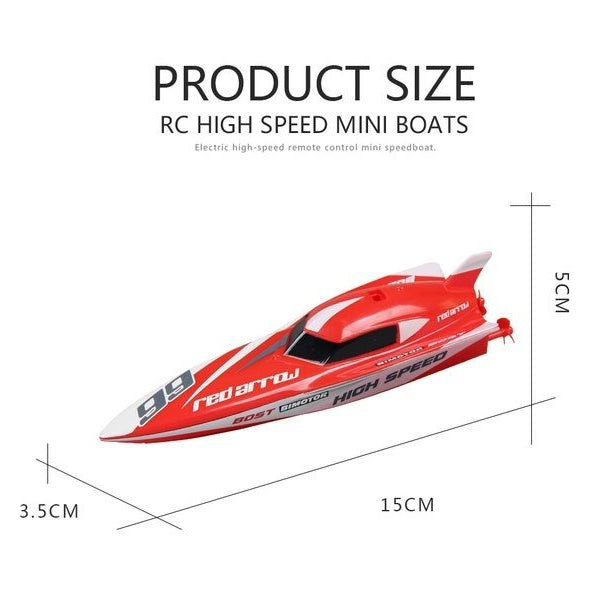 RC Mini Racing Boat - Red