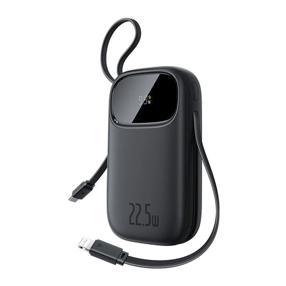 Baseus 20000mAh Power Bank Digital Display With Built-in Cables USB-C + Lightning