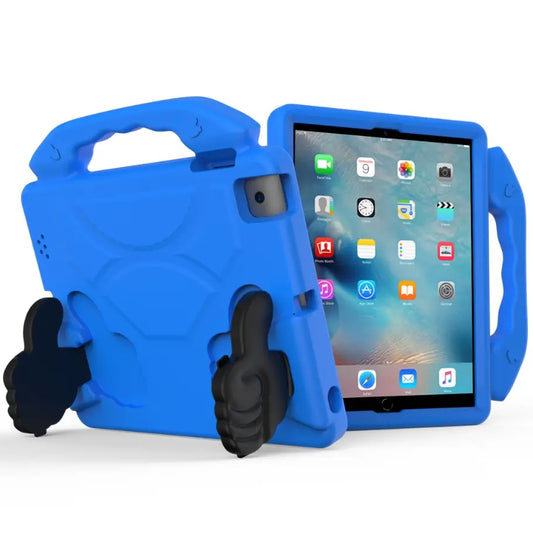 EVA Protective Case for iPad 5/6 9.7" – Kids Tablet Cover with Handle & Thumbs up Stands Kickstand (Blue)