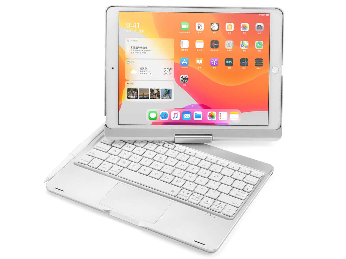 iPad 9th 8th 7th 10.2" 2021 2020 2019 360 Rotatable Backlit Bluetooth Keyboard