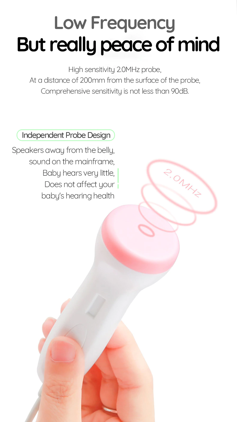 Fetal Doppler Ultrasound Baby Heartbeat Detector