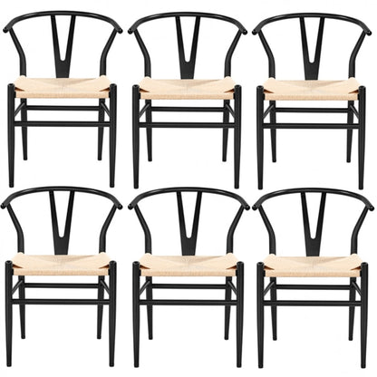 6pcs Weave Dining Chairs