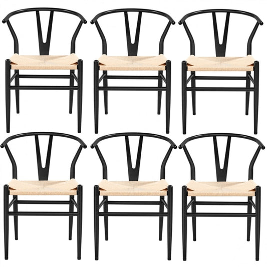 6pcs Weave Dining Chairs
