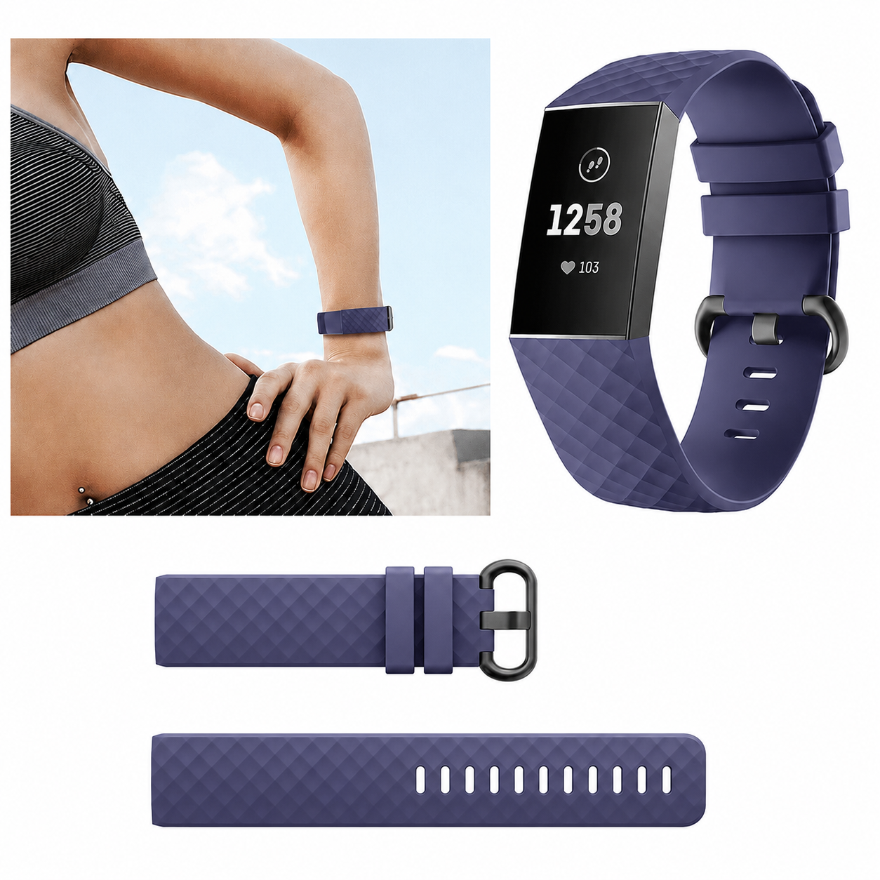Fitbit Charge 3 / 4 Strap Fitbit Belt (Small)