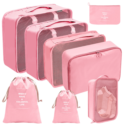 8-Piece Folding Travel Organizer Storage Bags - Suitcase Packing Set ZH16008