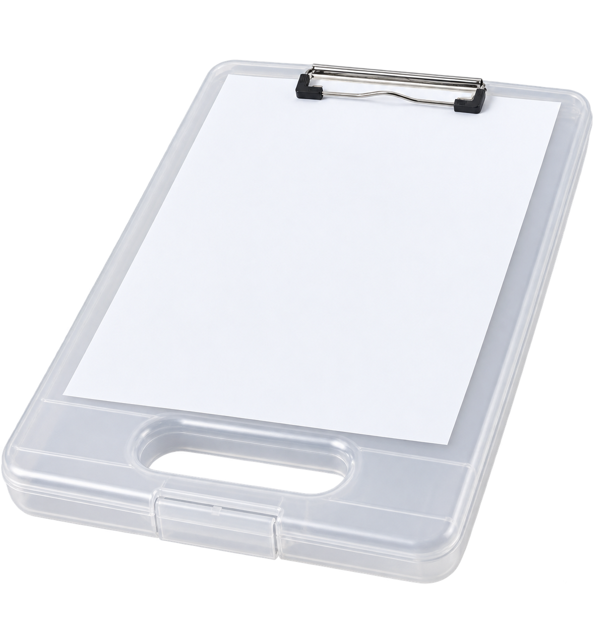 Plastic Storage Clipboard with Low Profile Clip Heavy Duty Clipboards white