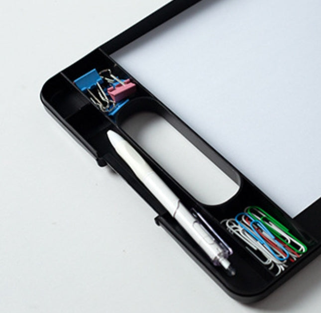 Plastic Storage Clipboard with Low Profile Clip Heavy Duty Clipboards white