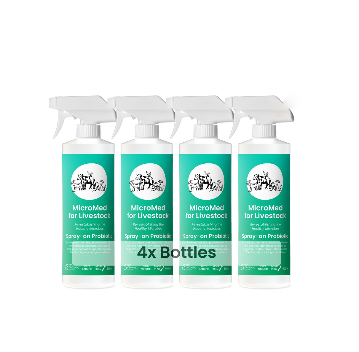MicroMed for Livestock Acute Care – 4 x 500ml Bundle