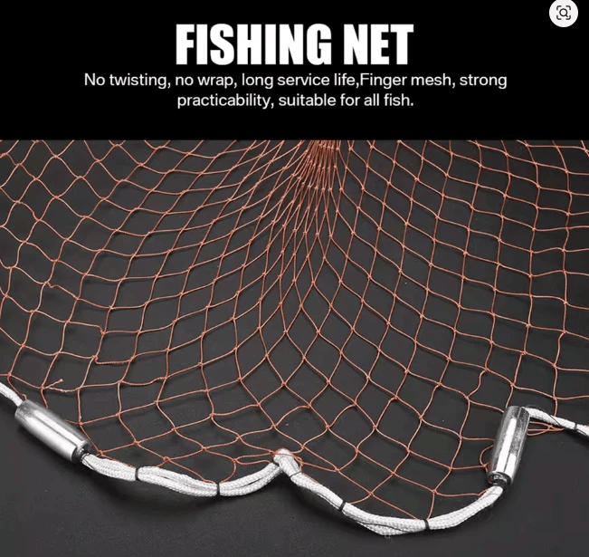 6FT x 1-00 inch  AM  Style Cast Net  4ply Brown