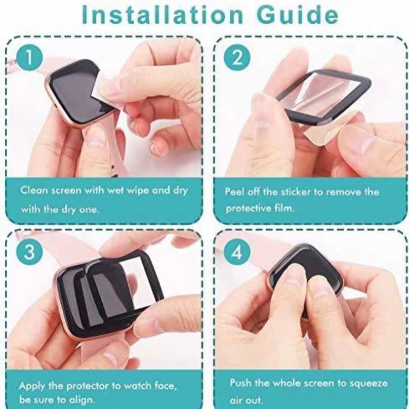Screen Protectors for Fitbit Versa 1 (Pack of 4)