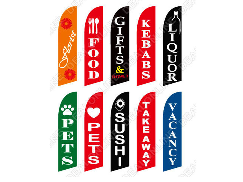 'GIFT' 3.4m Ground Drill/SET Commercial Feather Banner Flag