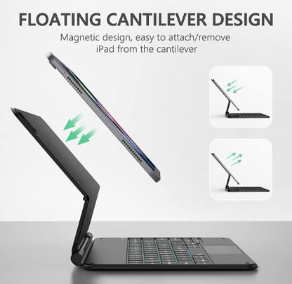 Floating Cantilever Stand Magnetic Keyboard Case Compatible iPad Pro 11 Air 5/4