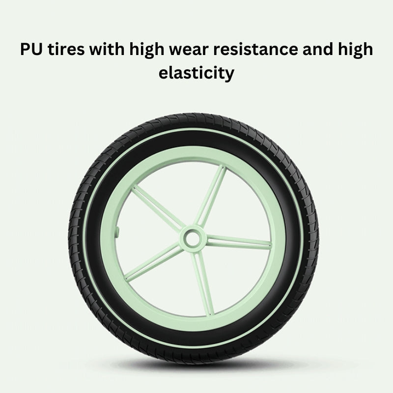 Premium Foldable & Adjustable Green Racing Balance Bike | Birthday Gift for Kids Aged 2-5 for Kids Aged 2-5