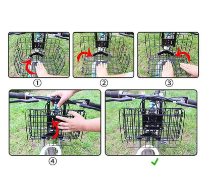 Foldable Front Bicycle Basket