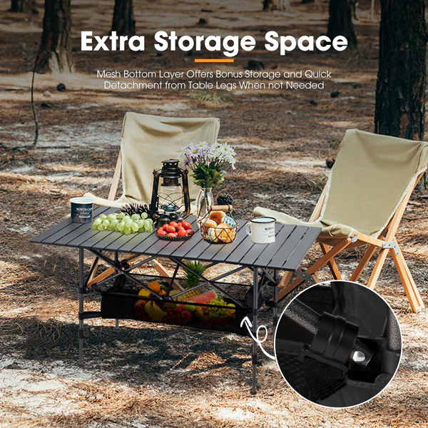 Folding Camping Table – Adjustable Portable Outdoor Table-95cm