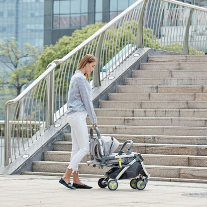 Four Wheels Lightweight Folding Baby Stroller-Green