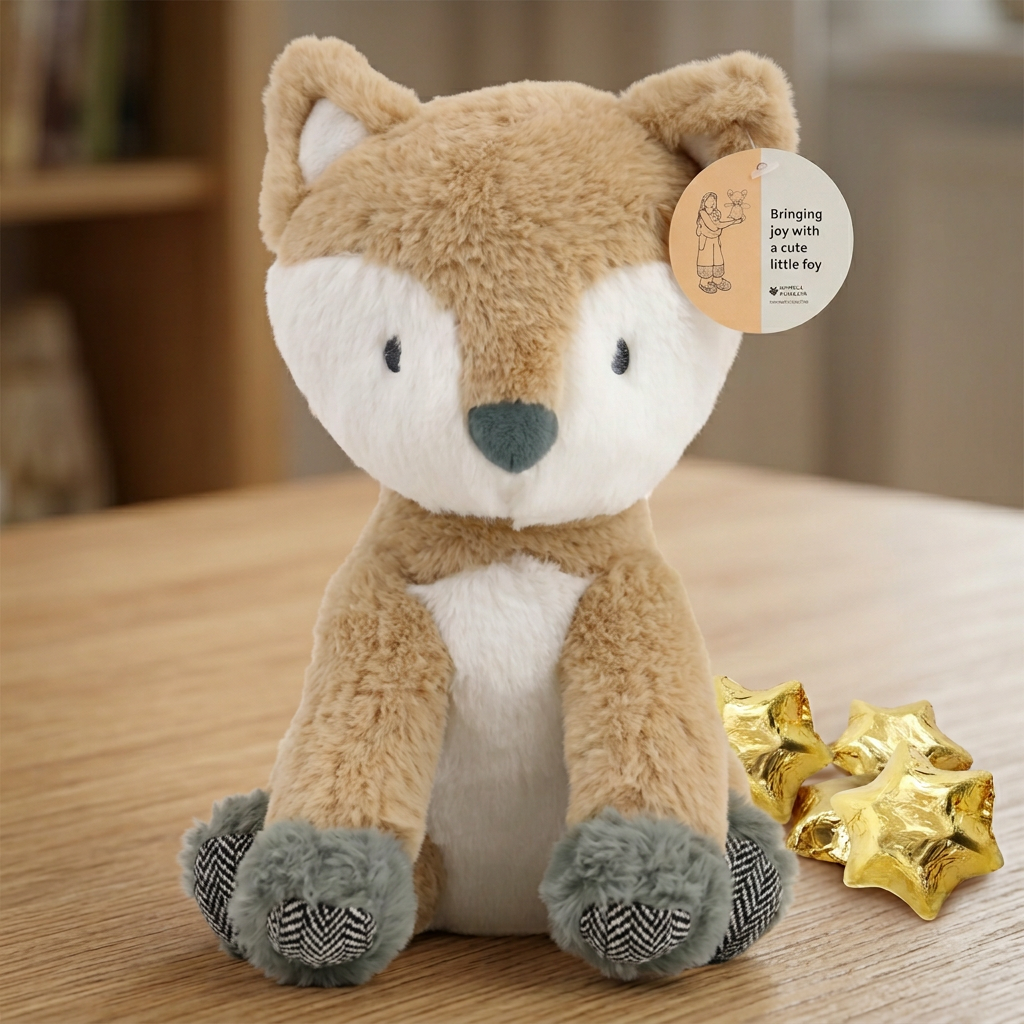 Congratulations Plush Fox Treat Gift Box