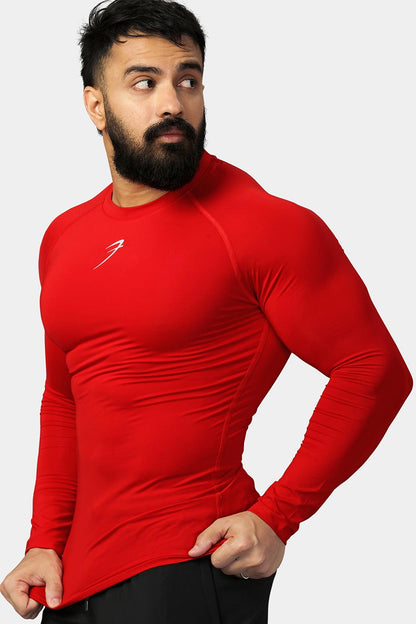 Compression Fullsleeves T-shirt Red