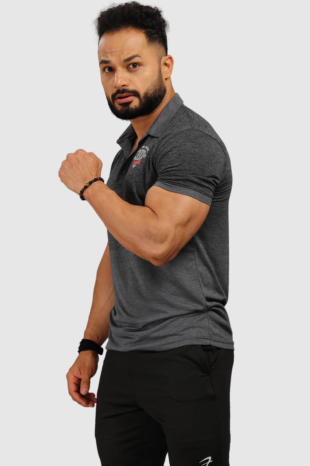 Raw Polo Slim Fit T-shirt Grey