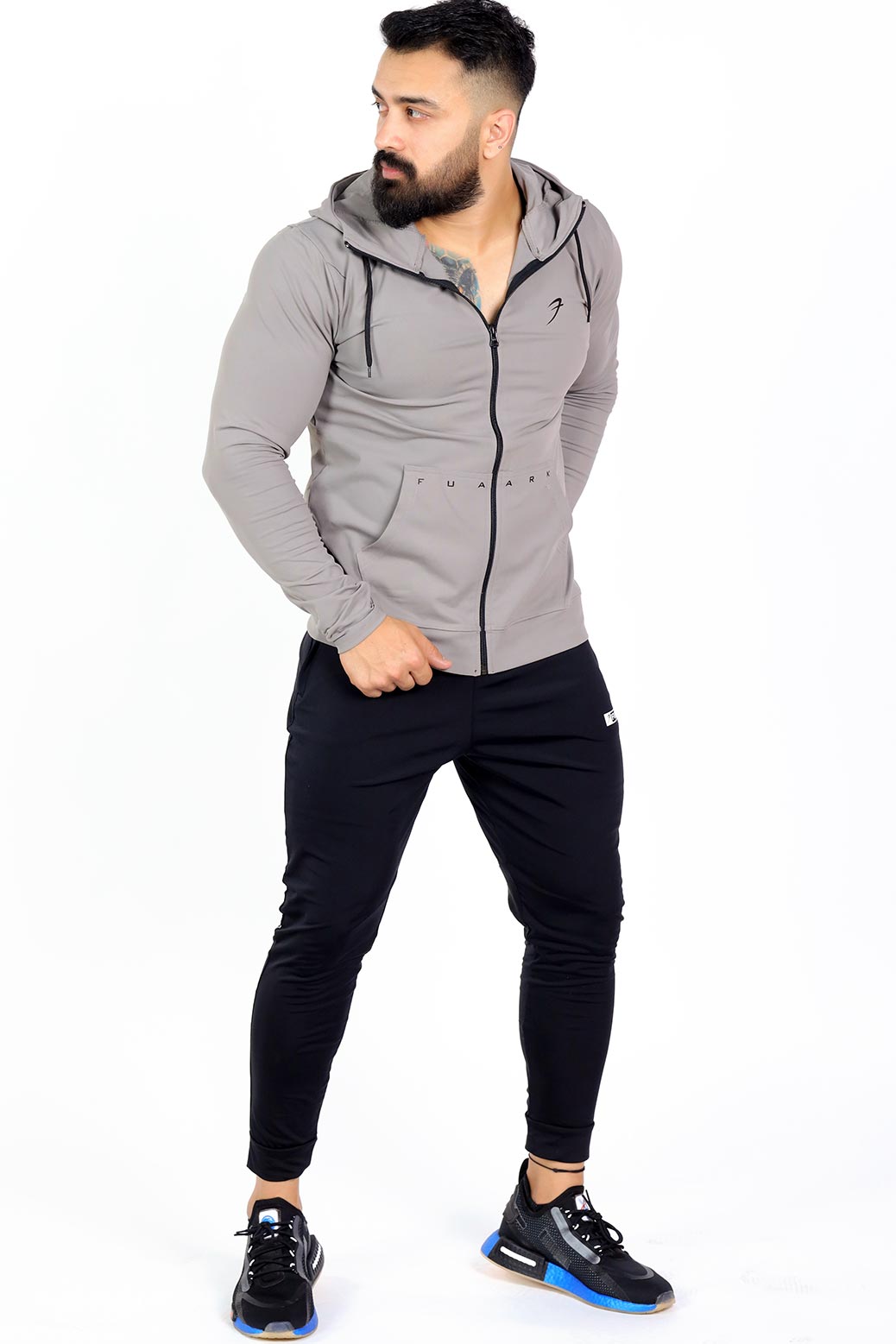 Signature Nylon Jackets Light Grey