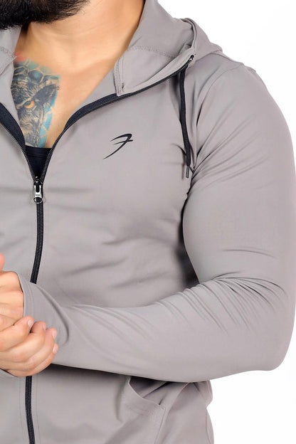 Signature Nylon Jackets Light Grey