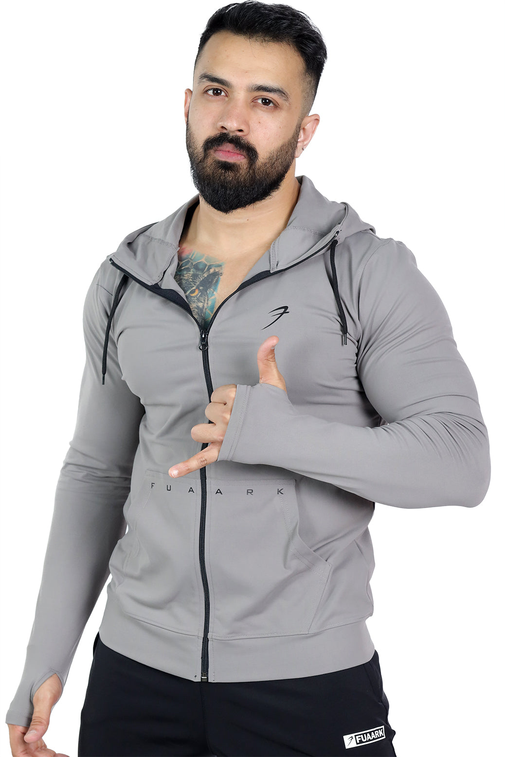 Signature Nylon Jackets Light Grey