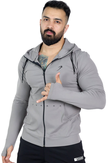 Signature Nylon Jackets Light Grey