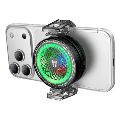 Magnetic Phone Cooler with 7300 RPM Fan, RGB Light & Universal Clip (GA6)