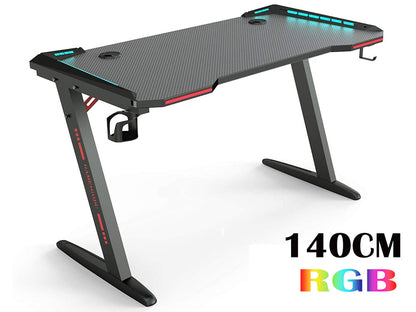 Gaming Desk Table Computer Desk RGB Light 120cm