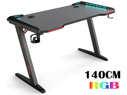 Gaming Desk Table Computer Desk RGB Light 120cm