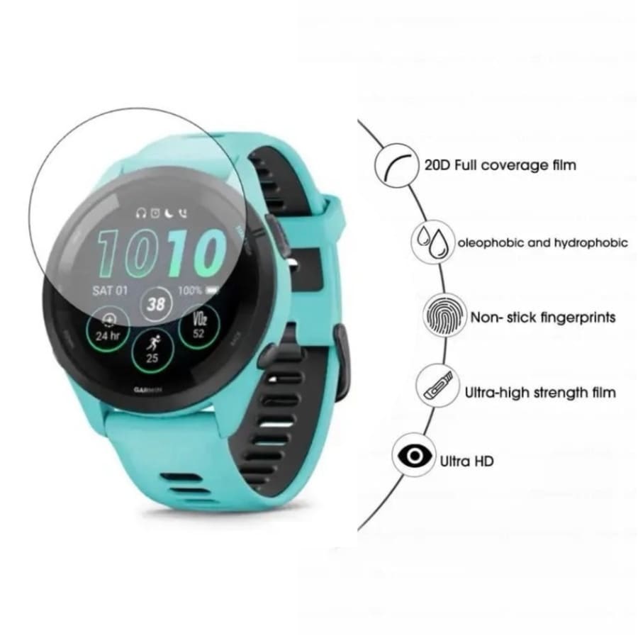 Garmin Forerunner 265 Watch (46mm) - Screen Protectors(Clear) (Pack of 2)