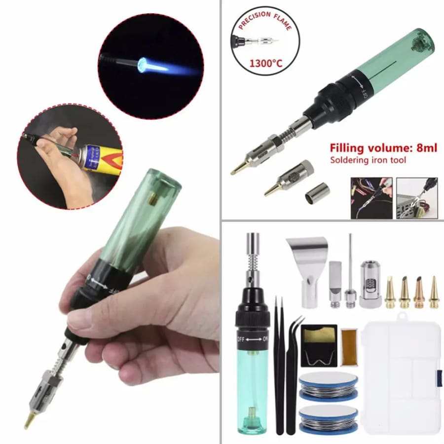 Gas Powered Soldering Iron Kit – 16 Piece