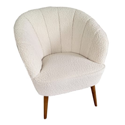Gina Boucle Casual Armchair - Wheat at online8 furniture store Auckland