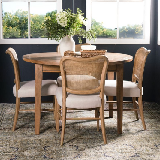 Giverny Dining Chair with Rattan Back at online8 furniture store Auckland