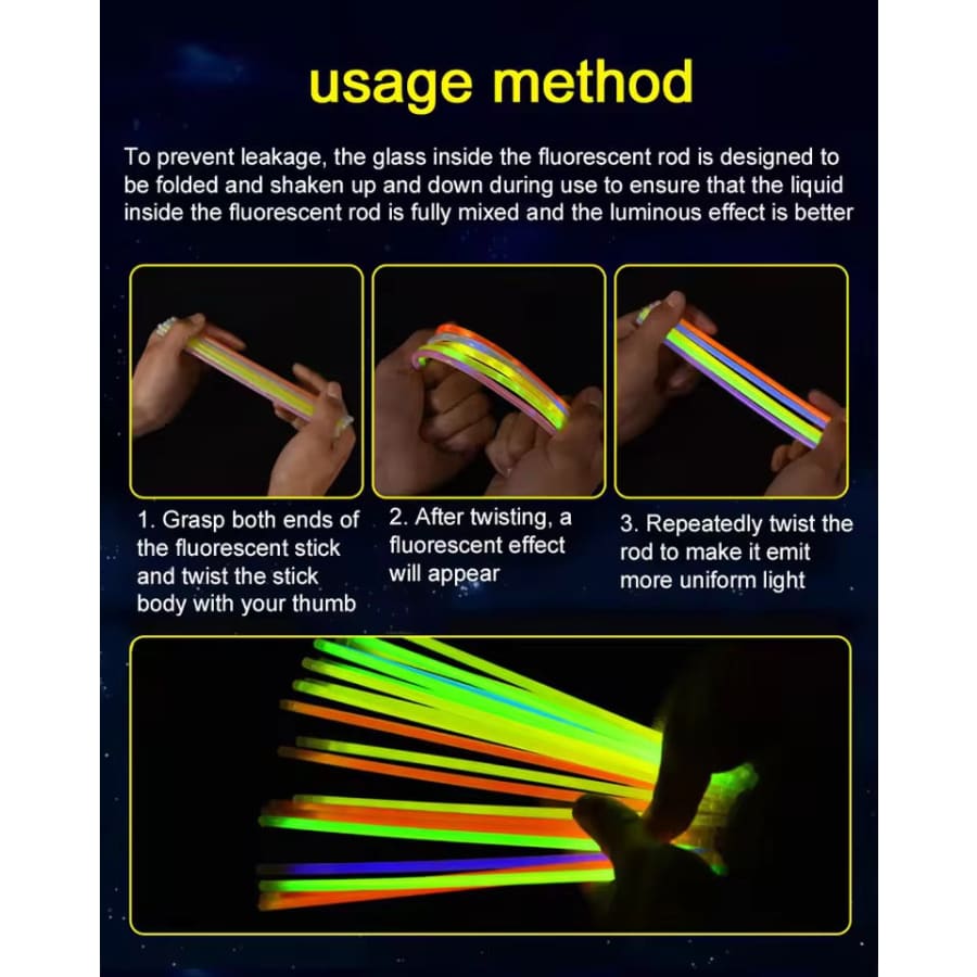 Glow Sticks (Pack of 100)