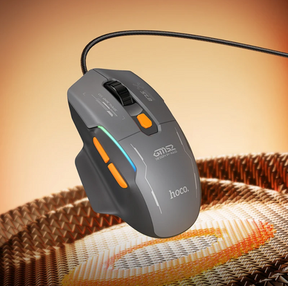 12800 DPI Wired RGB Gaming Mouse with 6 Buttons (GM52)