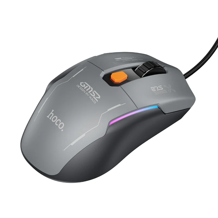 12800 DPI Wired RGB Gaming Mouse with 6 Buttons (GM52)