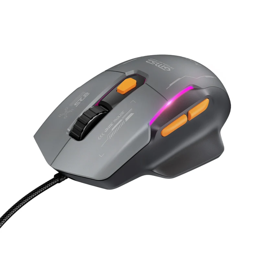 12800 DPI Wired RGB Gaming Mouse with 6 Buttons (GM52)