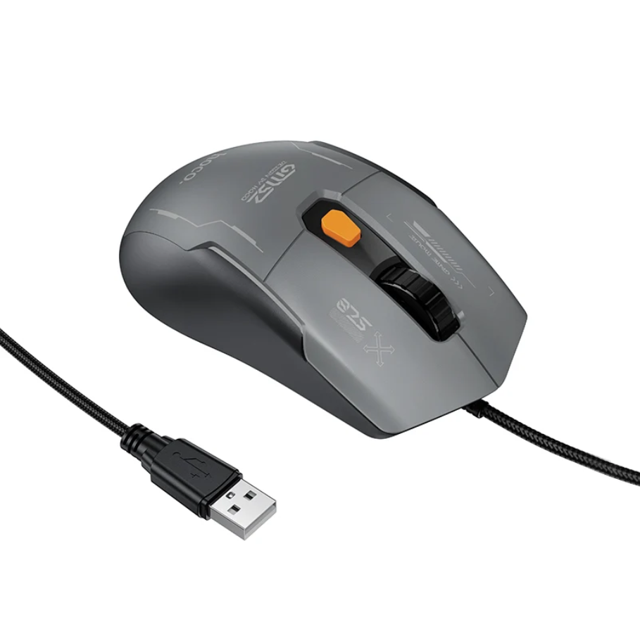 12800 DPI Wired RGB Gaming Mouse with 6 Buttons (GM52)
