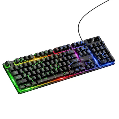 Wired Gaming Keyboard with RGB Rainbow Light & 6-Key Anti-Ghosting (GM701)