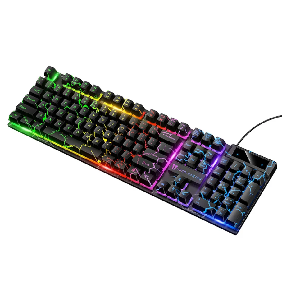 Wired Gaming Keyboard with RGB Rainbow Light & 6-Key Anti-Ghosting (GM701)