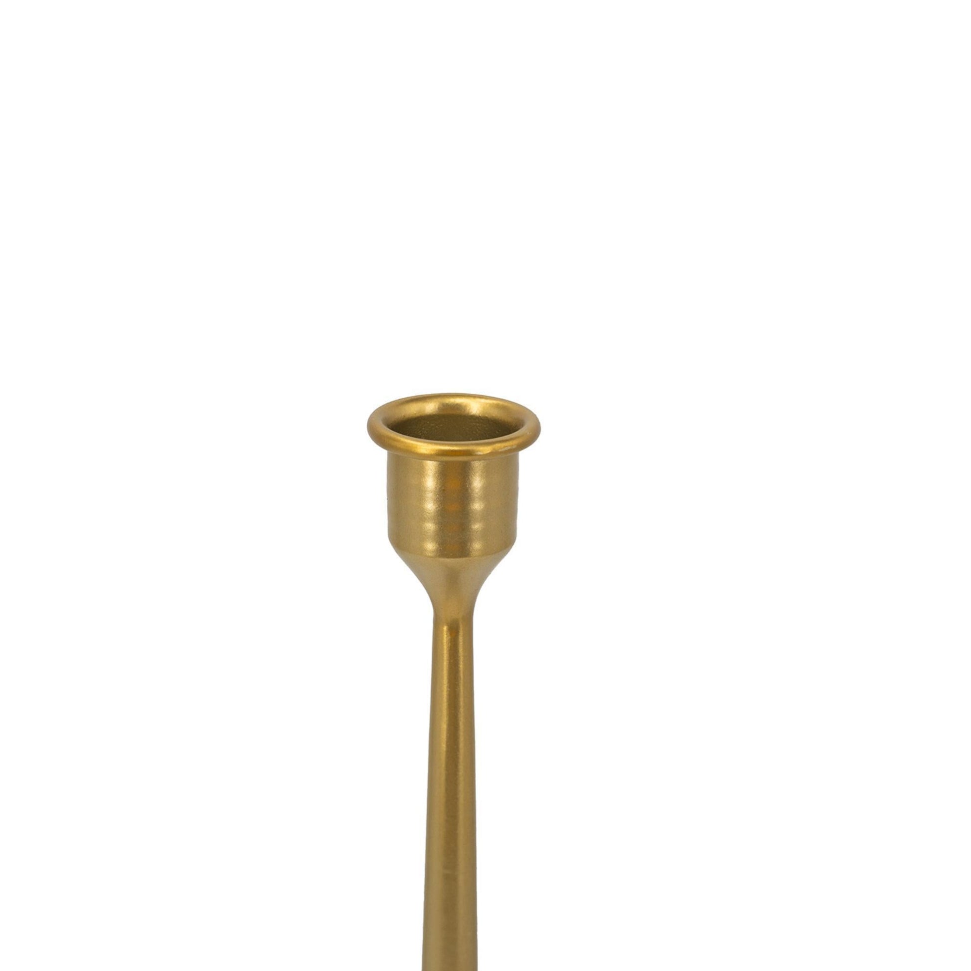 Gold Taper Candle Holder - Set of 3 at online8 furniture store Auckland